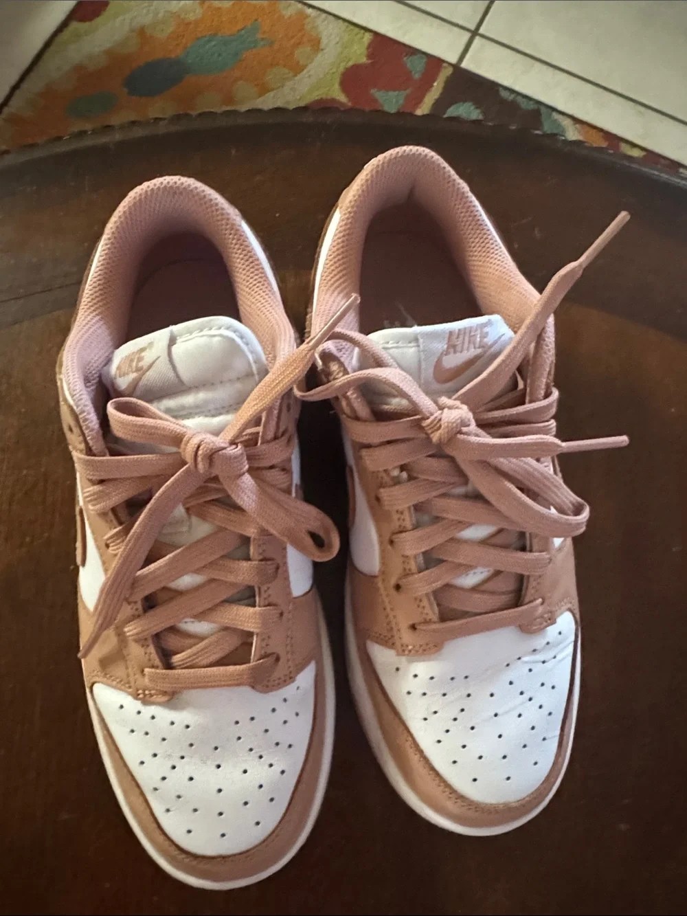 Nike Women’s Low-Top Sneakers in Pink and White